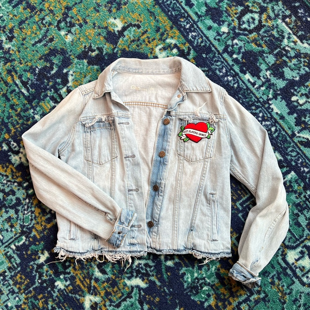 Distressed Gap Jean Jacket